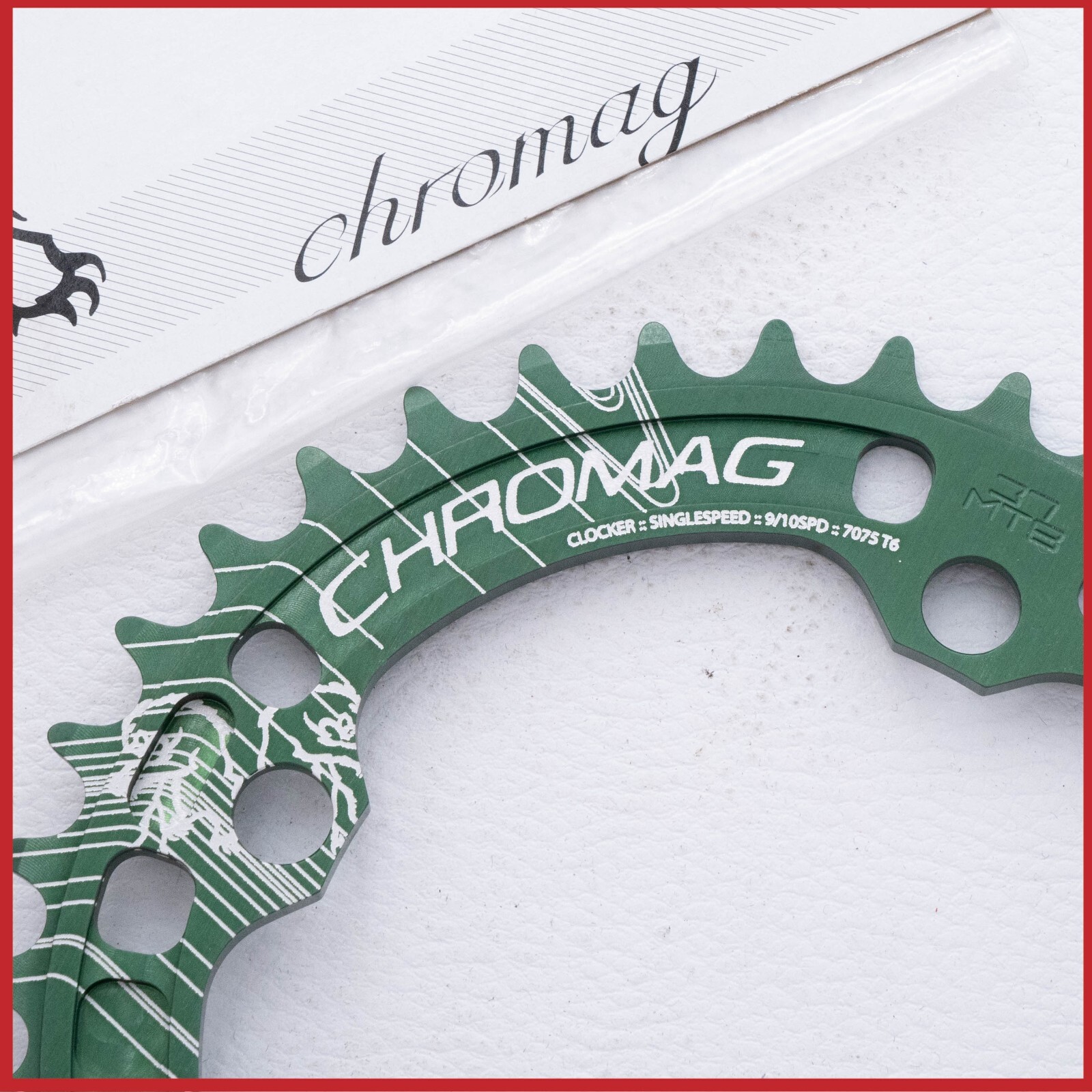 NOS CHROMAG CHAINRING 37T 104 VINTAGE MOUNTAIN BIKE 4 ARMS SINGLESPEED GREEN