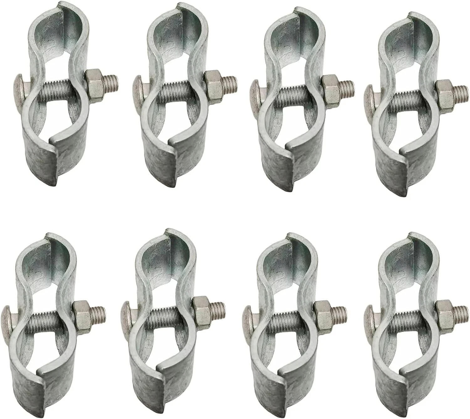 Chain Link Fence Panel Clamps Rust Proof Steel Hardware For Dog Kennels 8 Pack