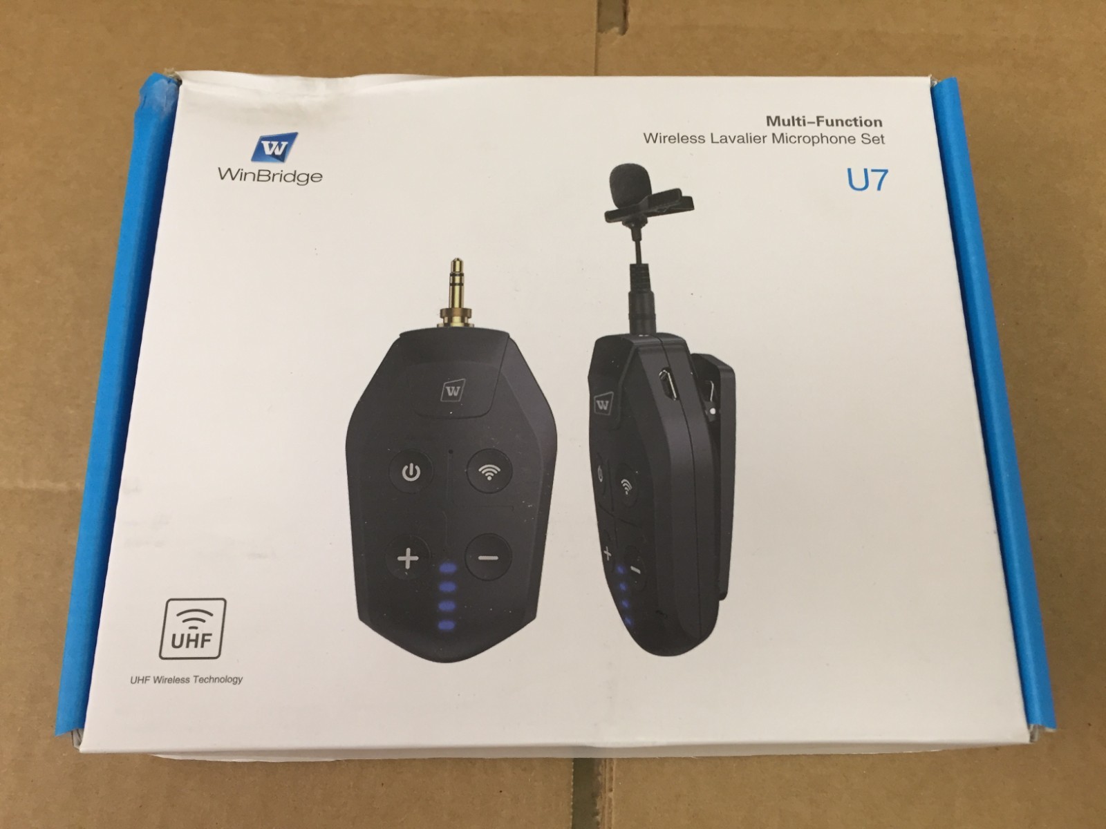WINBRIDGE U7 Wireless Lavalier Microphone Set w/Receiver/Transmitter/Microphones