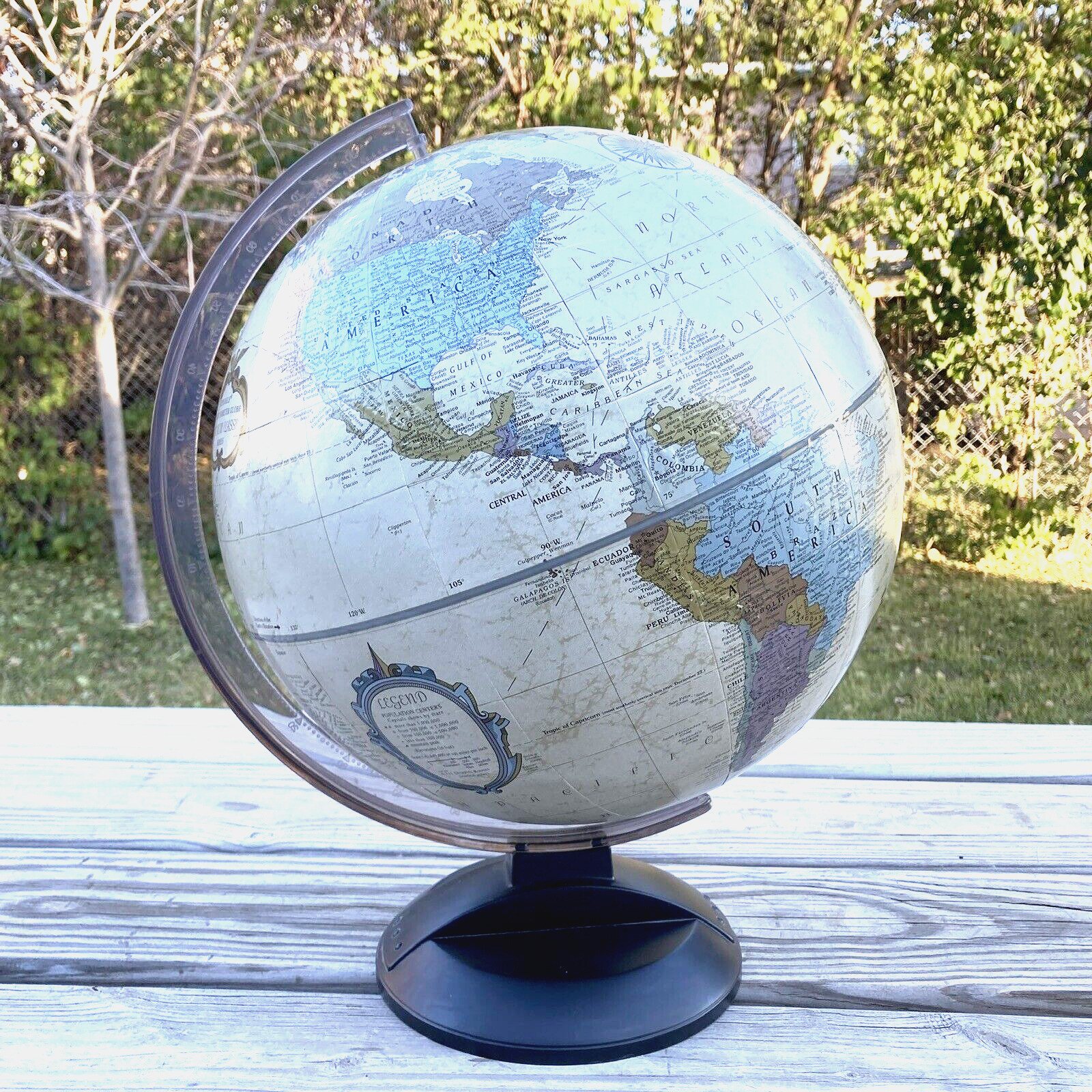 Vintage Replogle 12 Inch Diameter Globe Platinum Classic Series