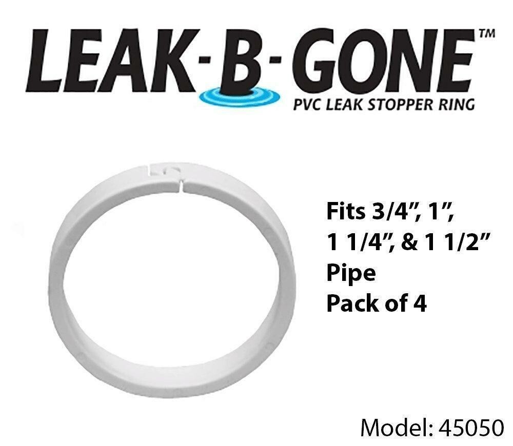 Leak-B-Gone 45050 Plumbing PVC Pipe Leak Repair Rings 3/4", 1", 1 Pack, White