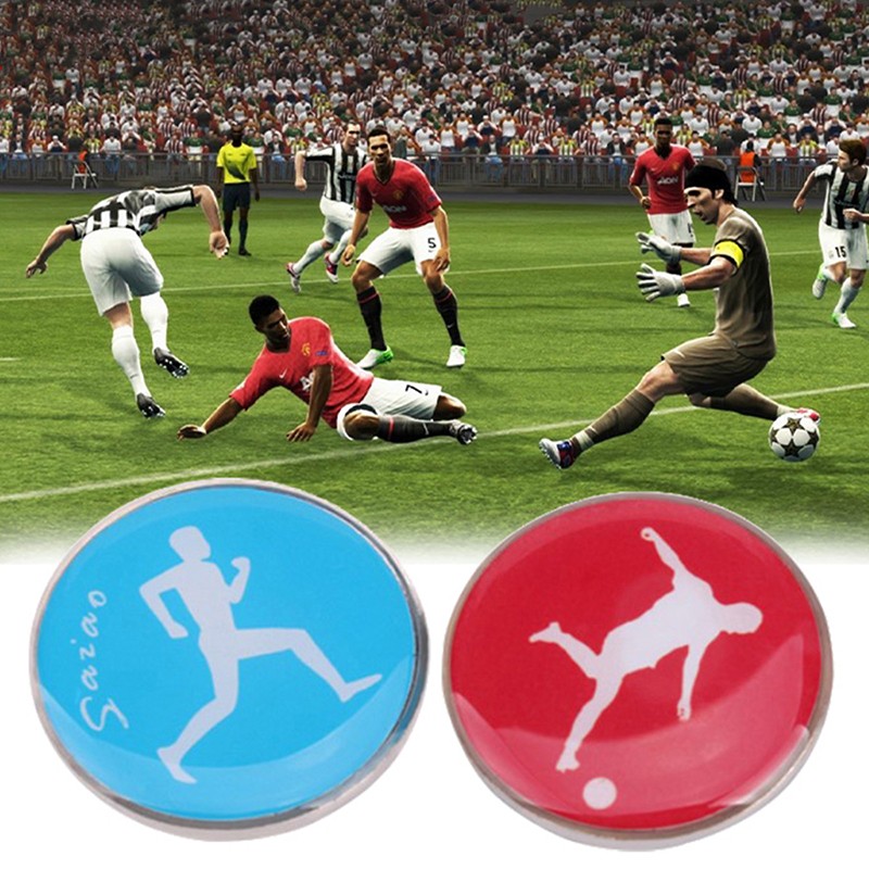 1Pc Sports Football Pattern Pick Edge Referee Side Toss Coin for Kids Adu..X