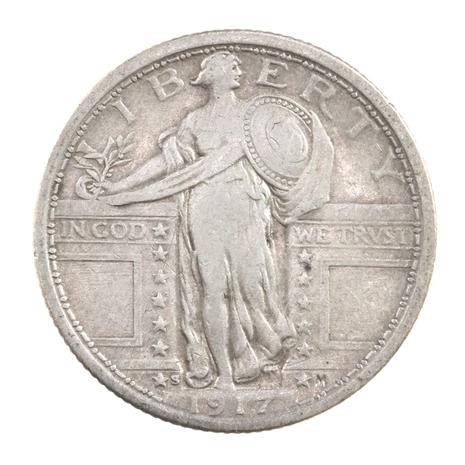 1917-S Type 1 Silver Standing Liberty Ungraded Coin T1