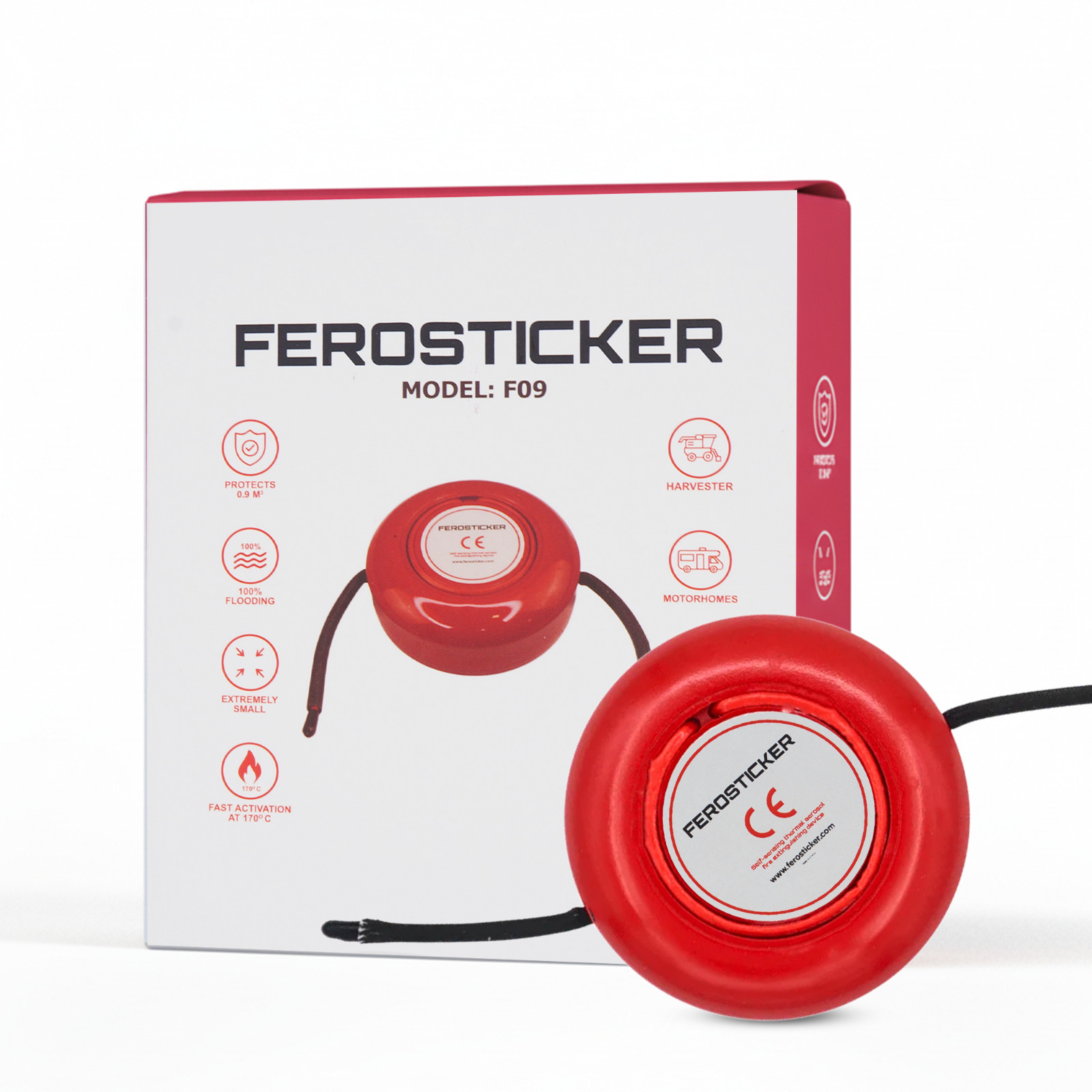 FEROSTICKER Small Automatic Fire Extinguisher for Large Electric Panels (1 Pack)