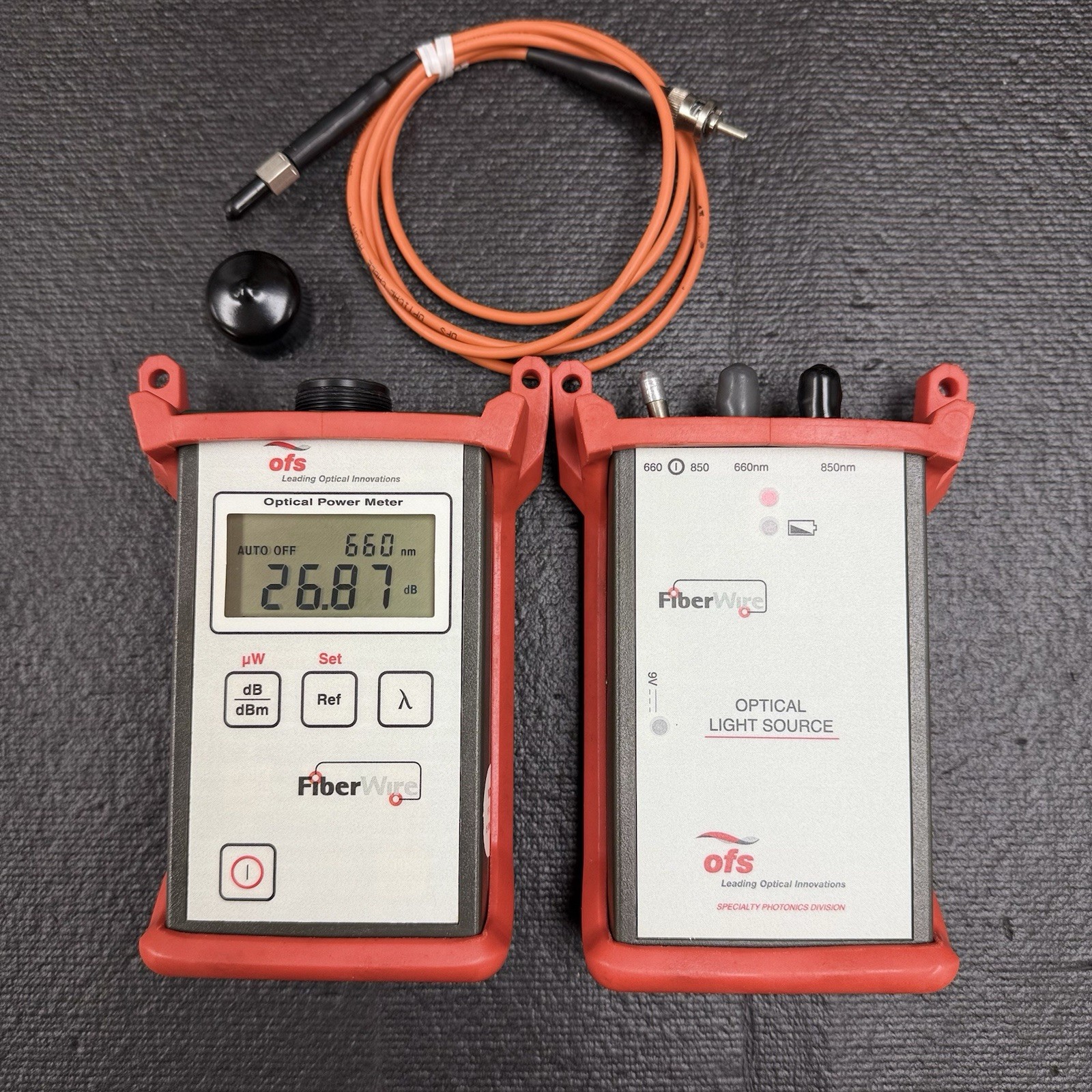 OFS Insertion Loss Test Kit - Optical Power Meter & Optical Light Source