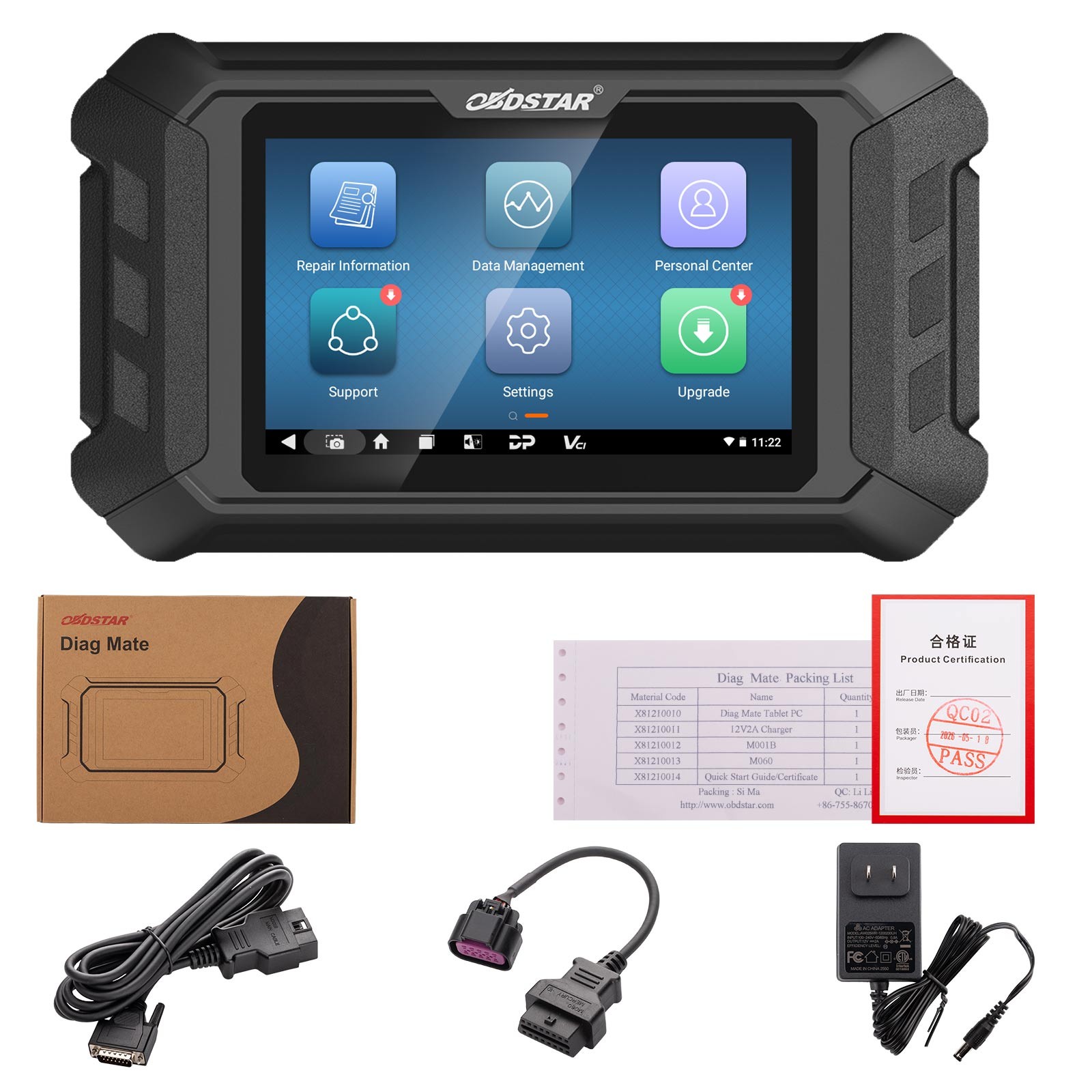OBDSTAR Diag Mate Marine Diagnostic Code Reading, Code Clearing, US Version