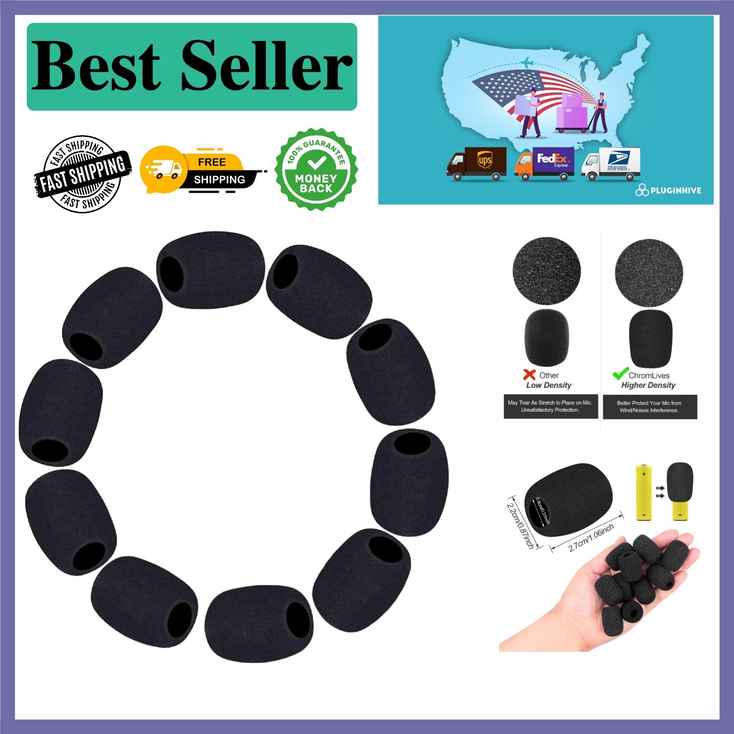 10 Black Foam Microphone Windscreens: Essential Accessory for Clarity & Hygiene