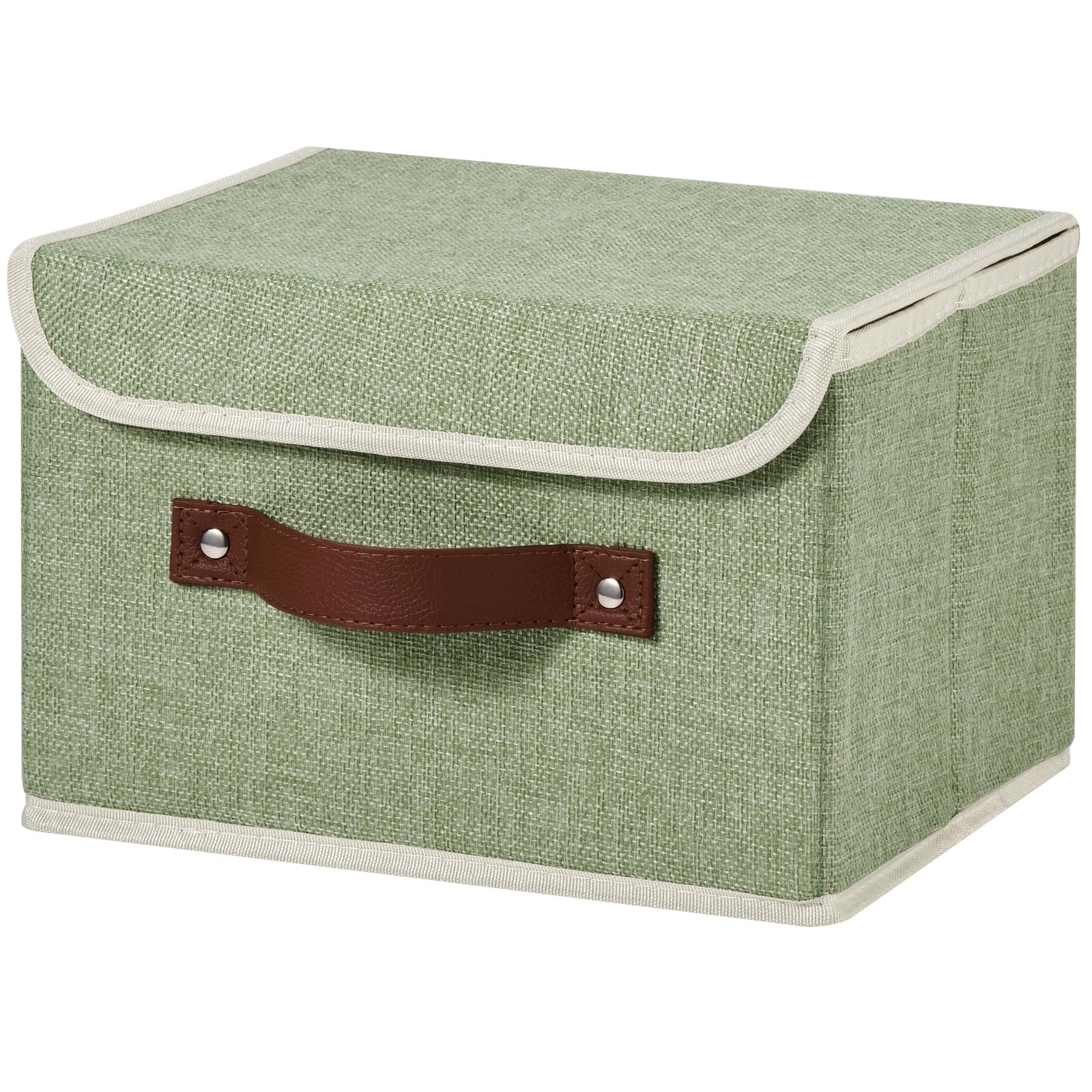 Storage Bins Box with Lids Small ( Pack of 1 ), Light Green