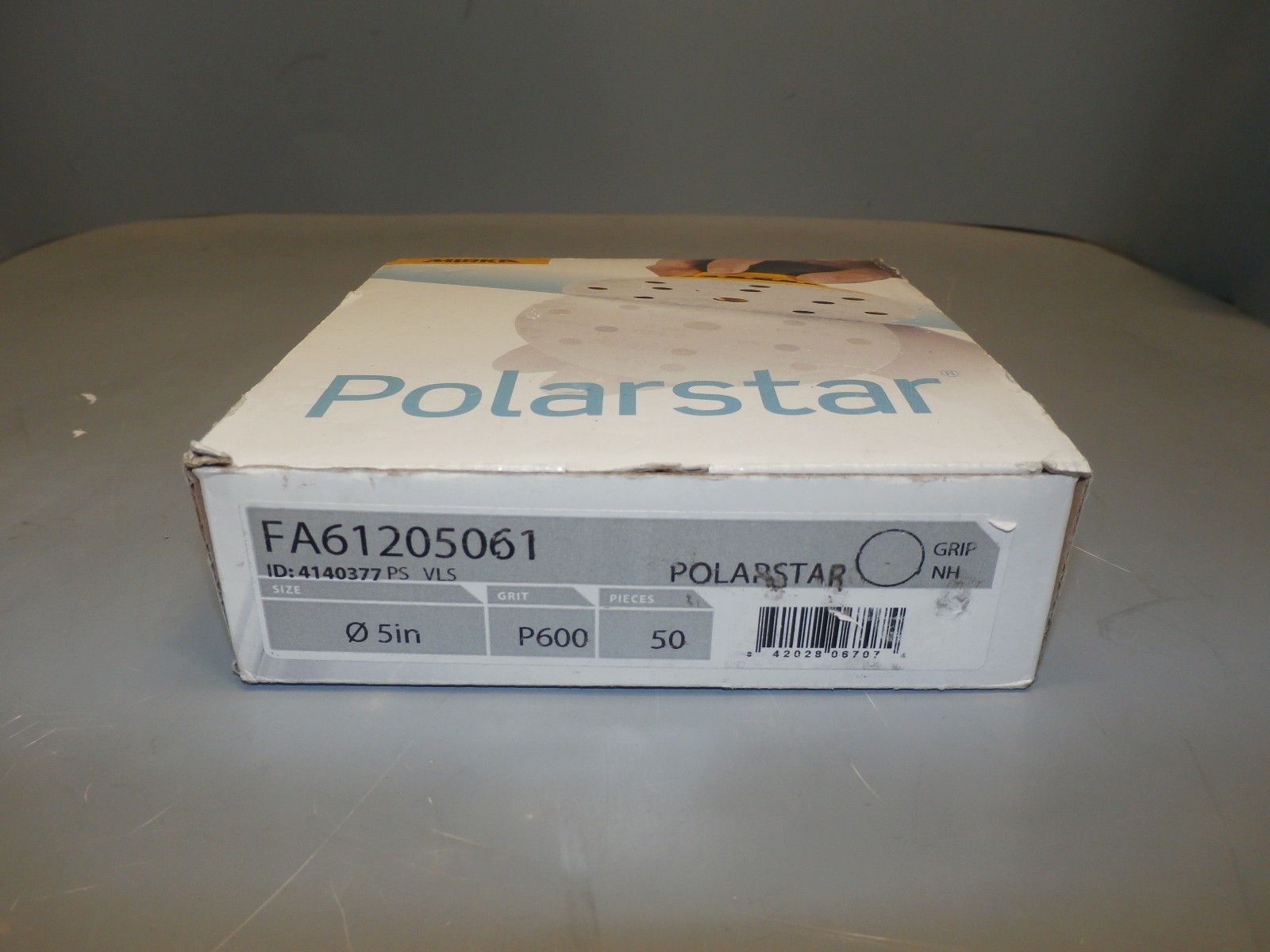 Mirka-FA61205061 Polarstar 5" Film-Backed Grip Disc 600 Grit (Qty 50 per pk/bx)