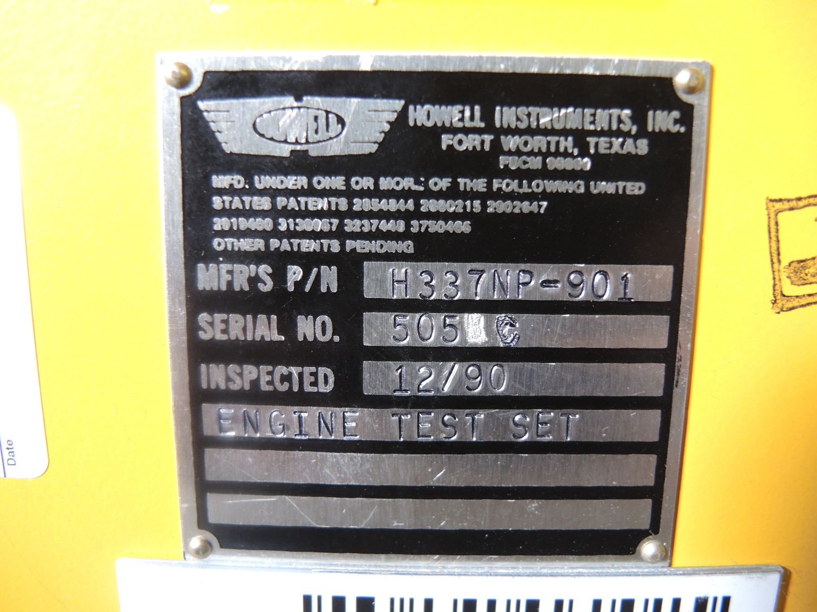 Avionics Howell H337NP-901 Engine Test Set Analyzer G-159 Lear-25 DH-6 Equipment