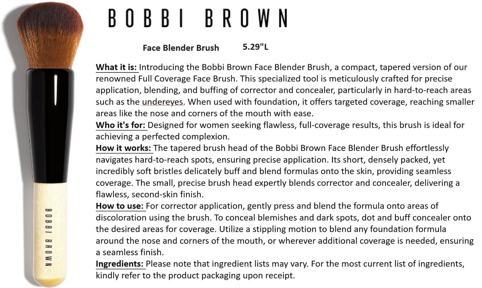 Bobby Brown Full Face Concealer Brush