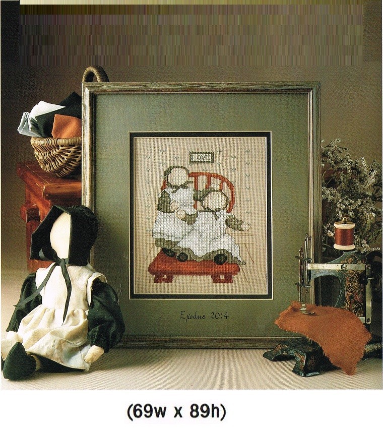 AMISH DOLLS  CROSS STITCH PATTERN ONLY  -  KN  EYSV