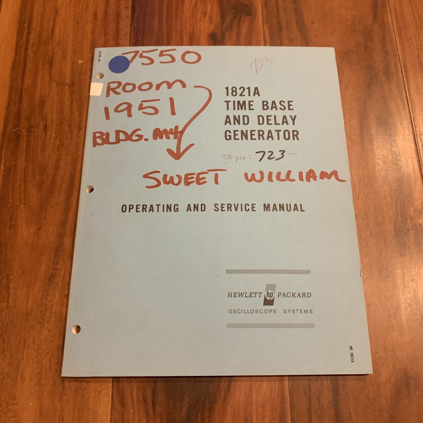 HP 1821A Time Base & Delay Generator Operating & Service Manual ~ 01821-90902