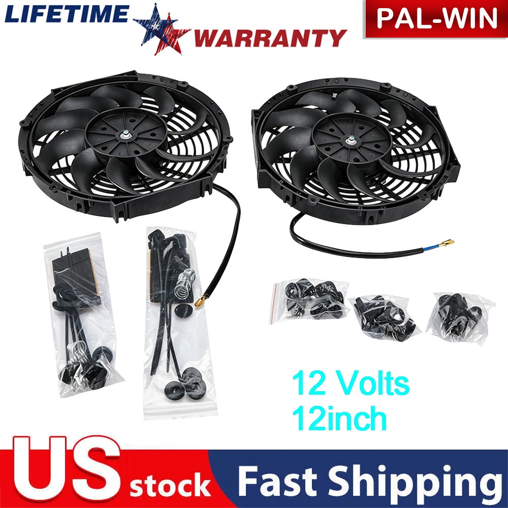 Universal 12 Inch Electric Radiator Cooling Fan Slim Fan Push Pull High Perform