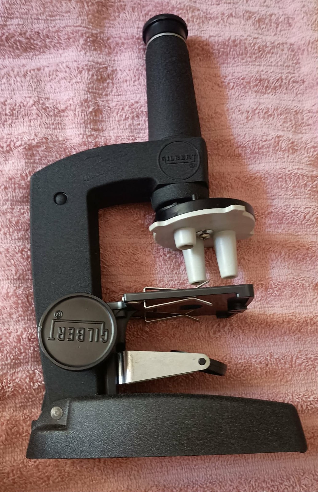 Vintage Gilbert Microcraft Microscope Set W/Metal Case-Milben Slide Making Set