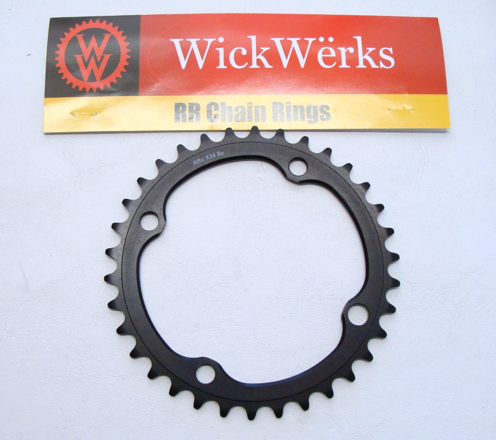 ~ New! Wickwerks RRc X34 Bz Radically Ramped 9-10 Speed 34t 4 Bolt Chainring ~