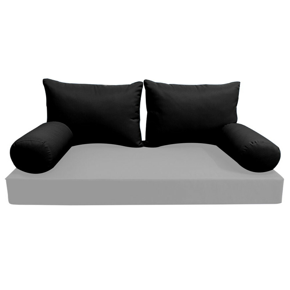 *COVER ONLY*-Style 2 Outdoor Bolster Back Pillow Slipcover Knife Edge Full-AD109