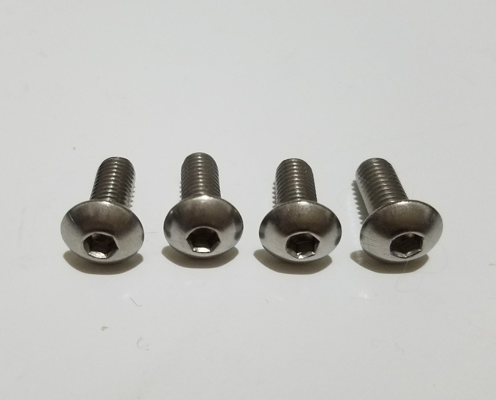 BMW Replacement luxury Auto License Plate Screws Stainless bolts rust free BLACK