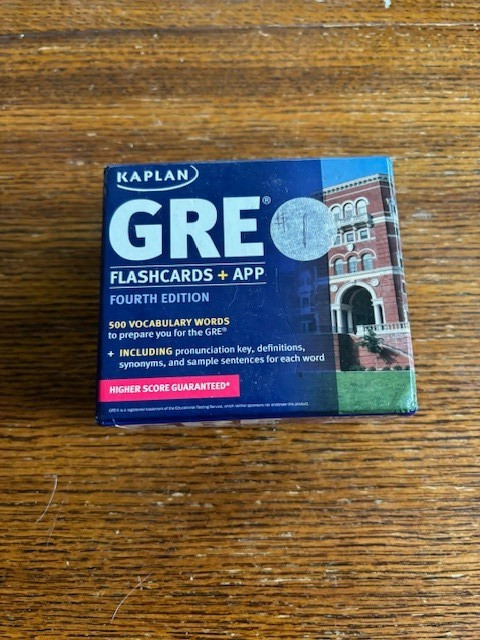 Kaplan GRE Flashcards & APP Fourth Edition 500 Vocabulary Words