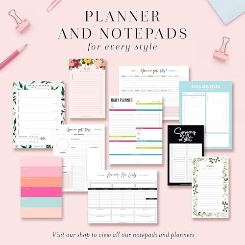 Weekly Planning Pad, To Do List Notebook - Undated Tear-Off Sheets Notepad -