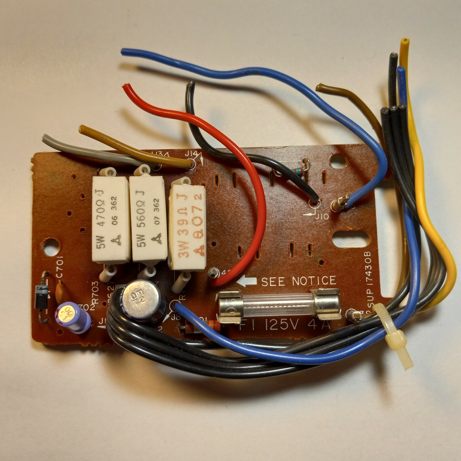 🤩 TECHNICS ⚡️ SUP17430B POWER SUPPLY PCB ⚡️ SA-404 STEREO RECEIVER