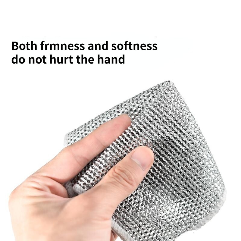 6 Pcs Multifunctional Non-Scratch Wire Dish Cloth Mesh Knit Cleaning Cloth