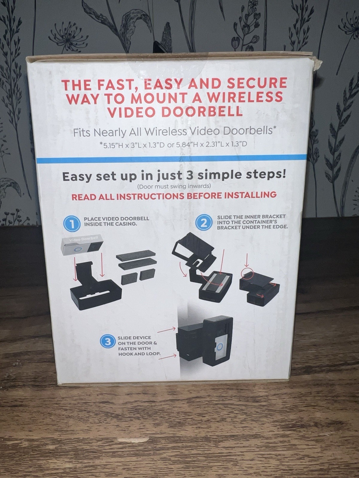DoorbellBoa Anti-Theft Video Doorbell Door Mount, Compatible with Ring & Others