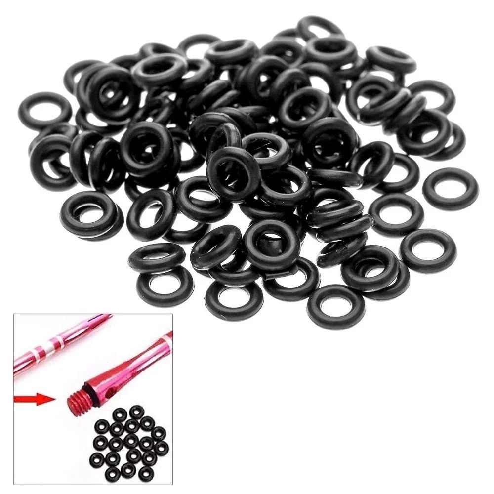 30pcs Dart Shaft O Rings Rubber Anti Loosening Black 2BA.