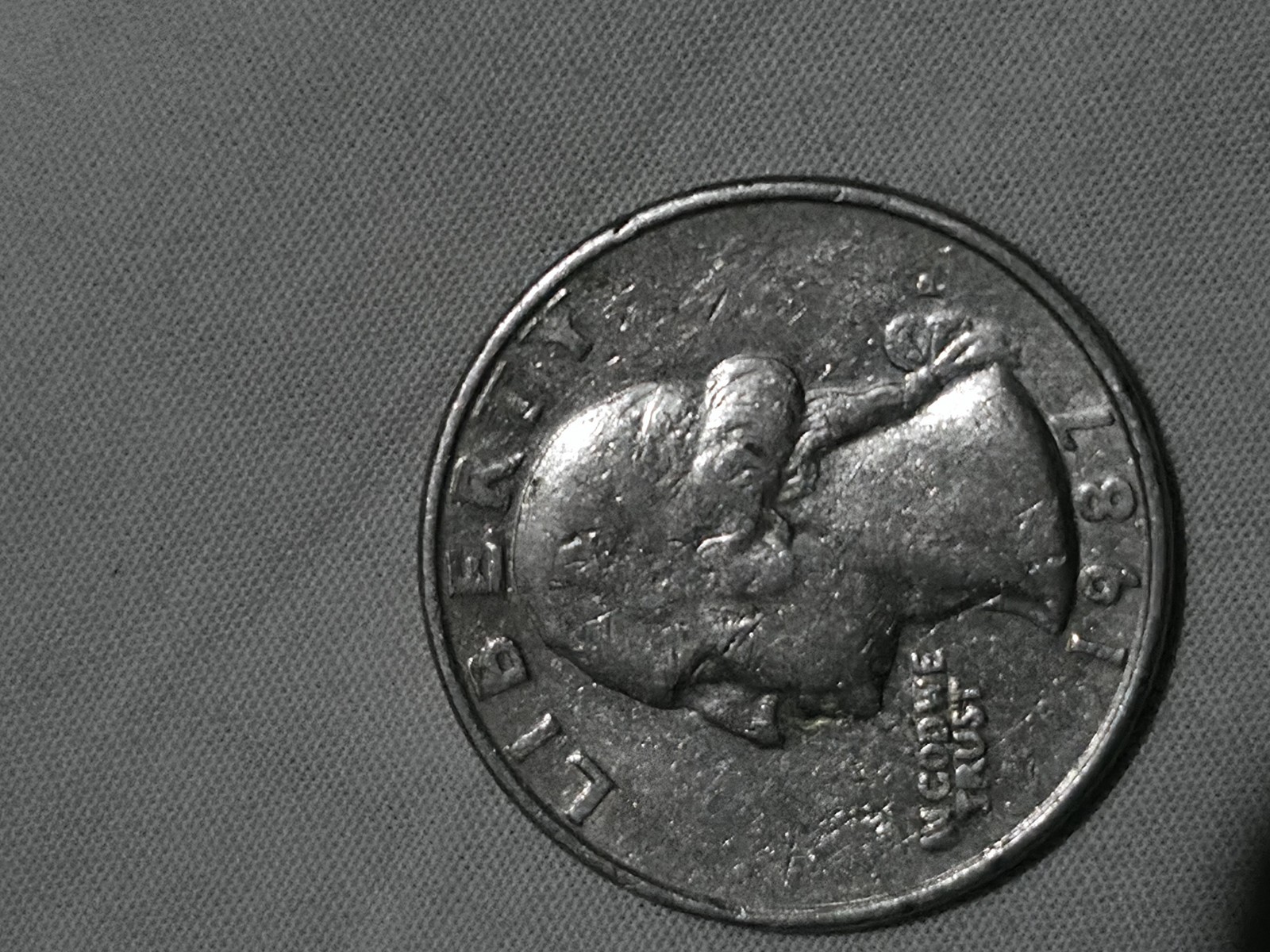 1987 p Mint Mark, Washington Quarter, RARE ERROR