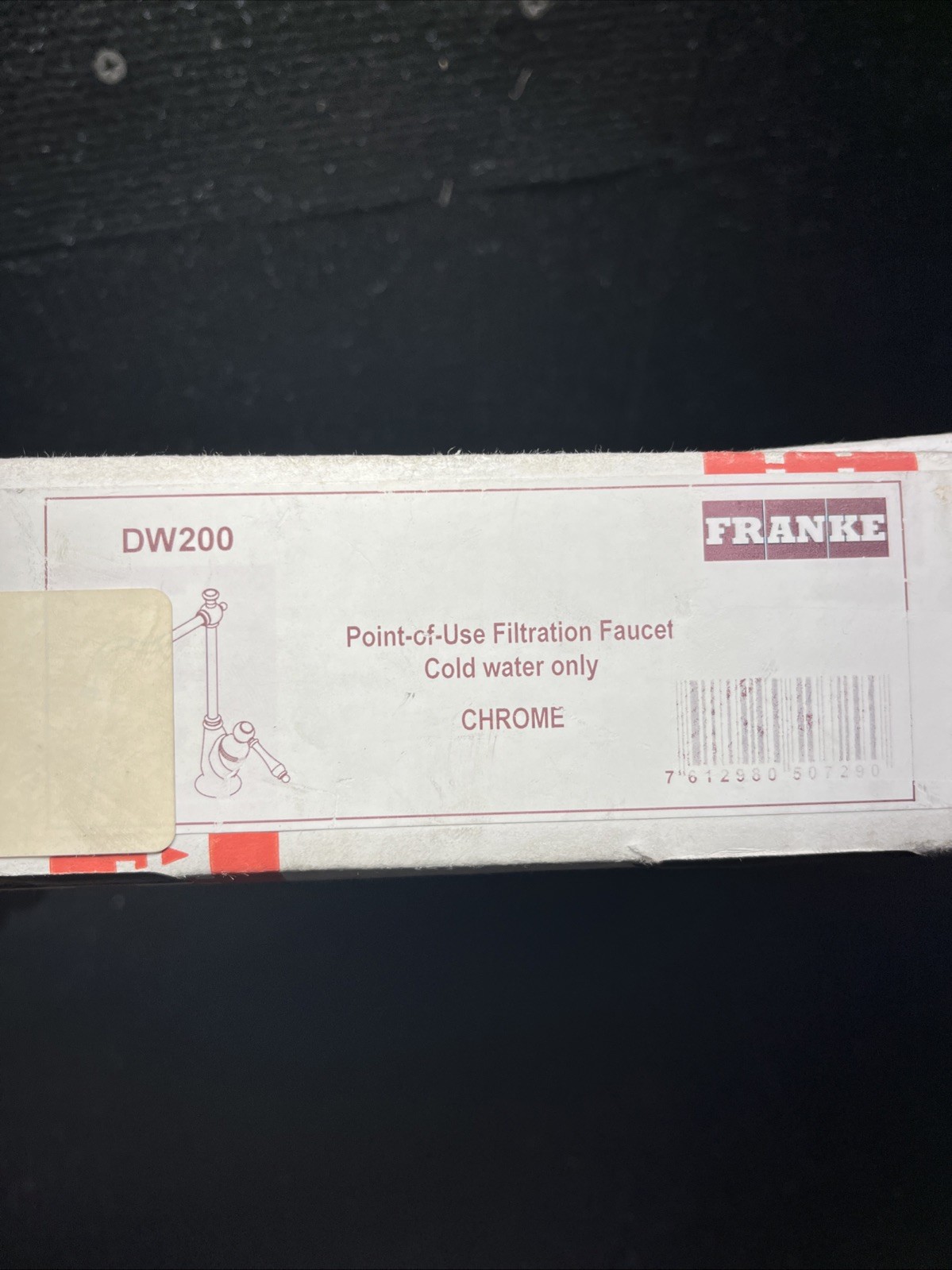 Franke DW200 Faucet Chrome – Cold Water Only – New, Open Box