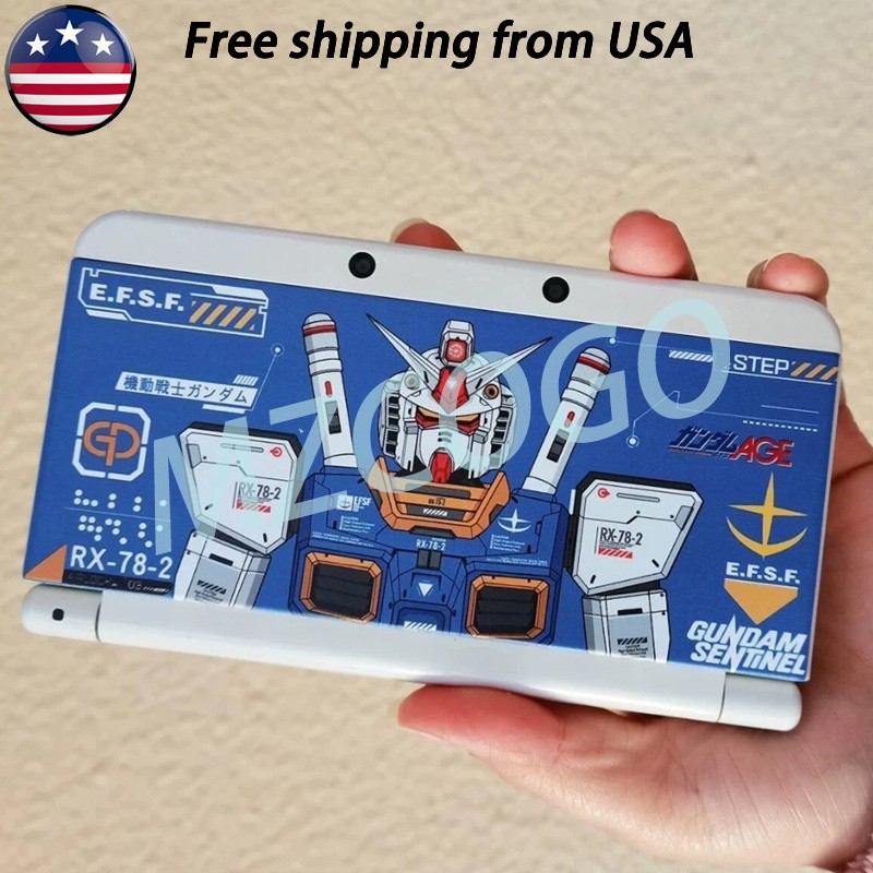 Mobile Suit Gundam Themed Replace Front & Back Plates for Nintendo New 3DS shell
