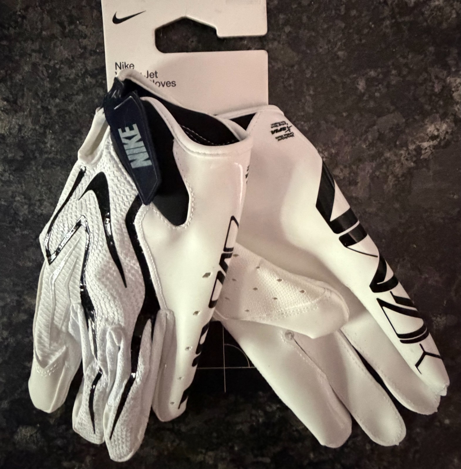 Nike Adult Vapor Jet 9.0 Football Gloves, Large, white, NEW!!