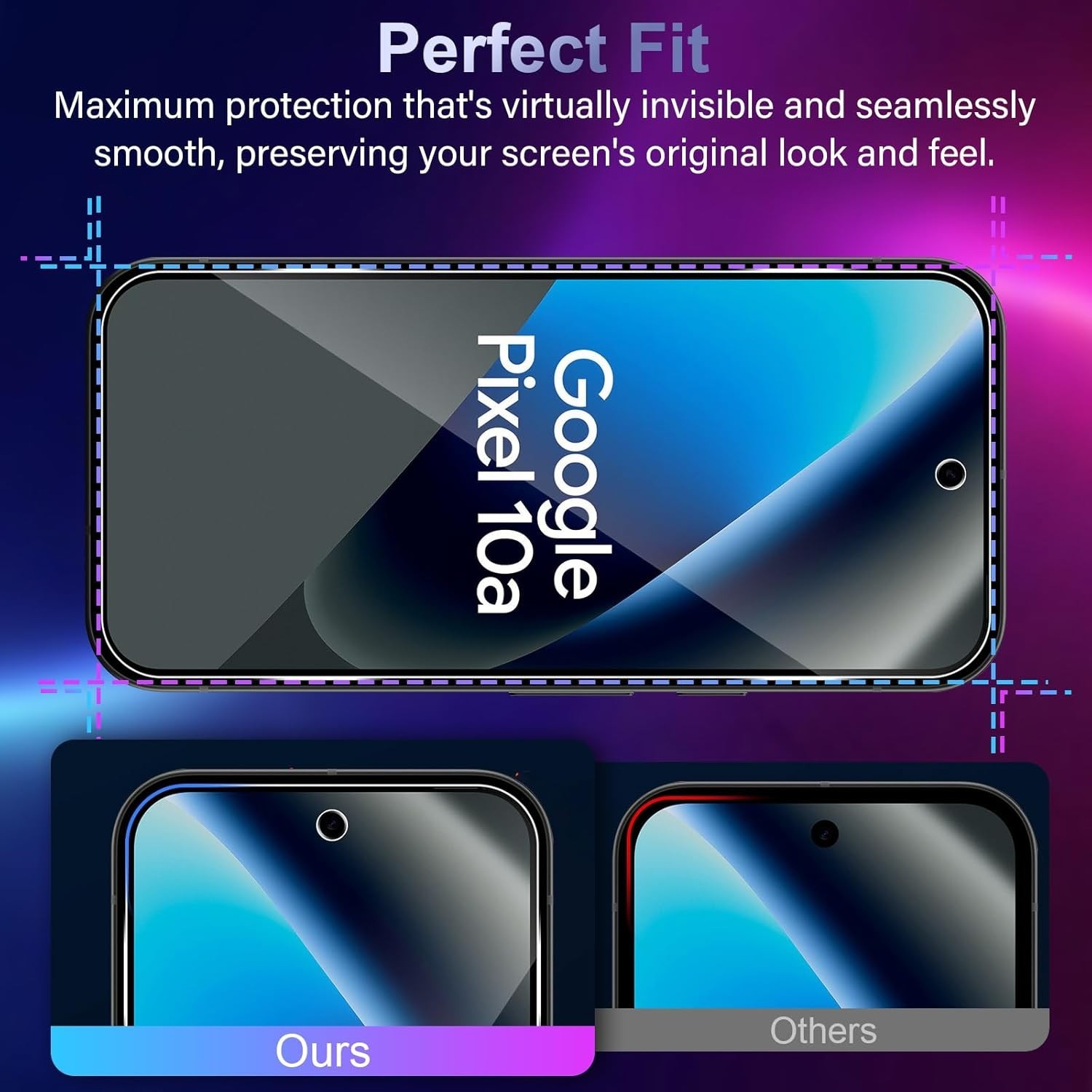 Case + 2X Tempered Glass For Google Pixel 10A Screen Protector Full Screen Case Clear 9H