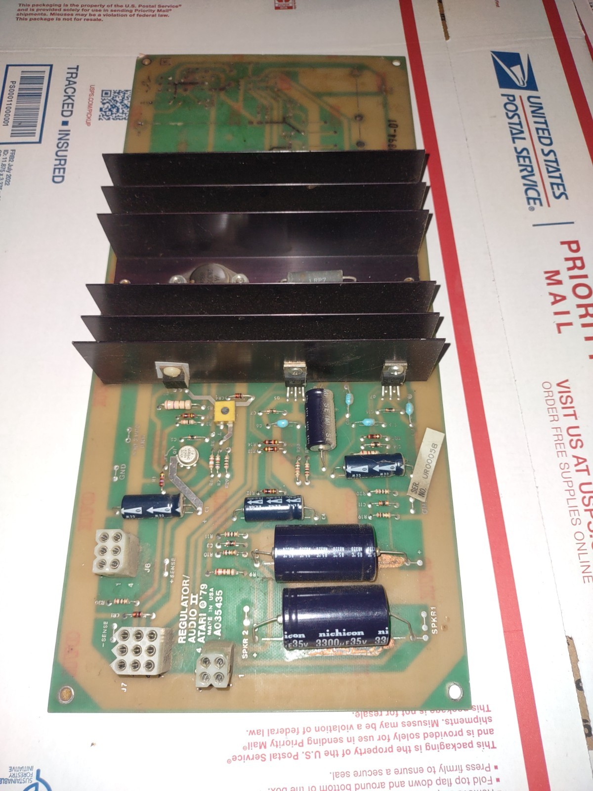 atari crystal castles arcade audio regulator pcb working #1