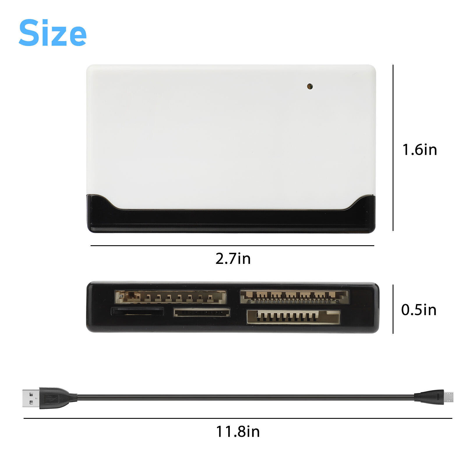 Card Reader USB 2.0 Type C Micro SD TF CF Smart Memory Adapter Laptop Computer