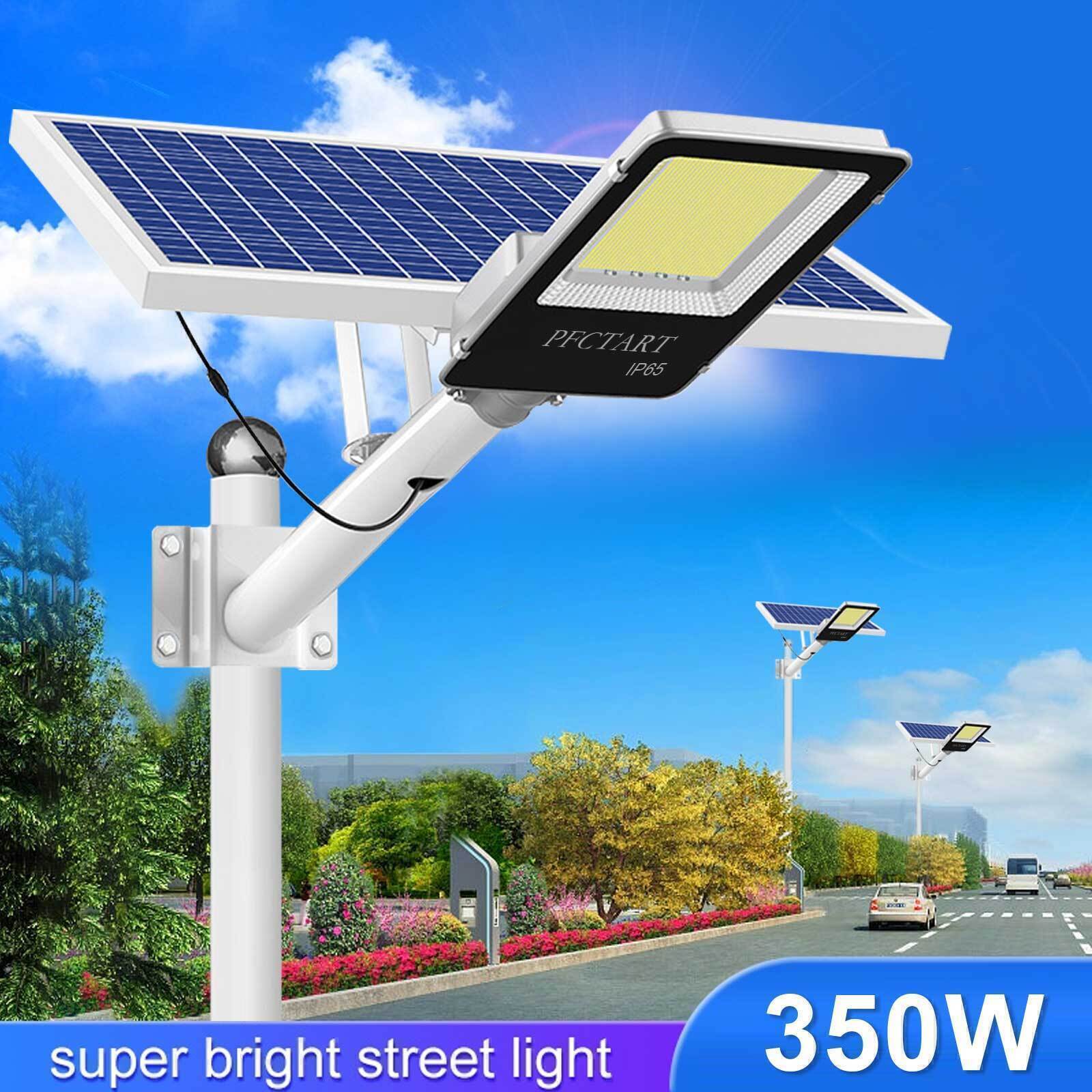 10000LM Solar LED Street Light Commercial Outdoor Security Road Lamp Arm Panel