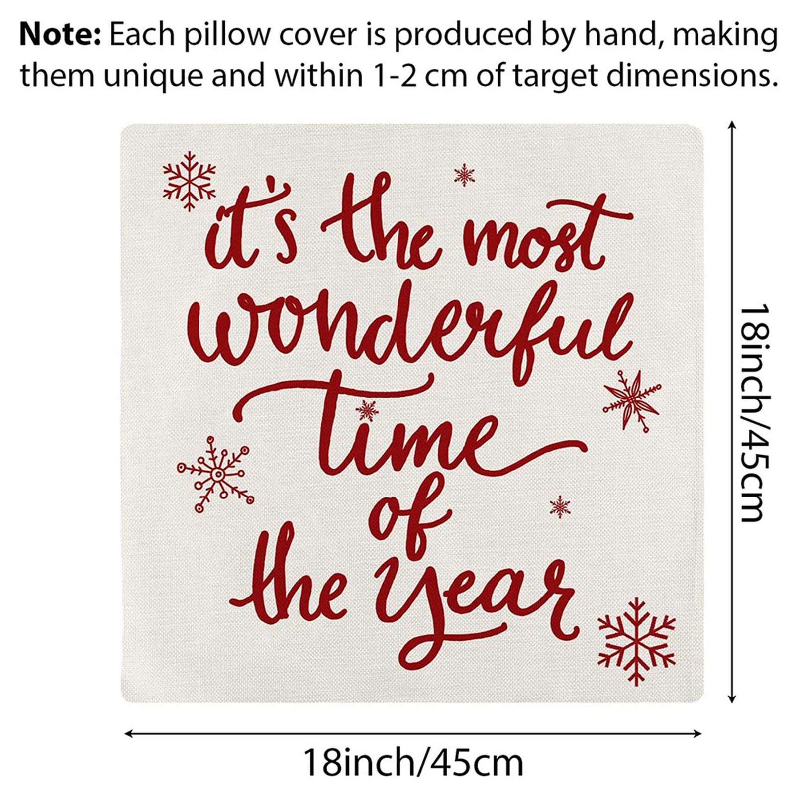 Christmas Pillow Covers 18x18 Set of 4 Christmas Decorations Farmhouse8040