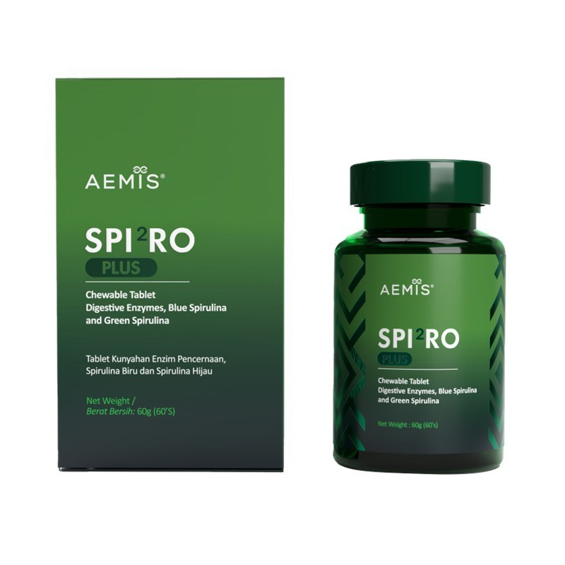 AEMIS Spi2ro Plus Fiber Spirulina Detox Cleansing Weight loss Digestion Support