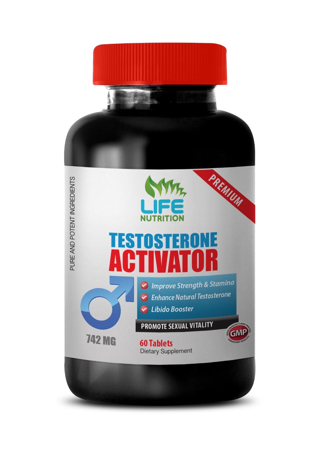 Male Libido -Testosterone 742mg  Activator - Cardiac & Skin Health Booster 1B