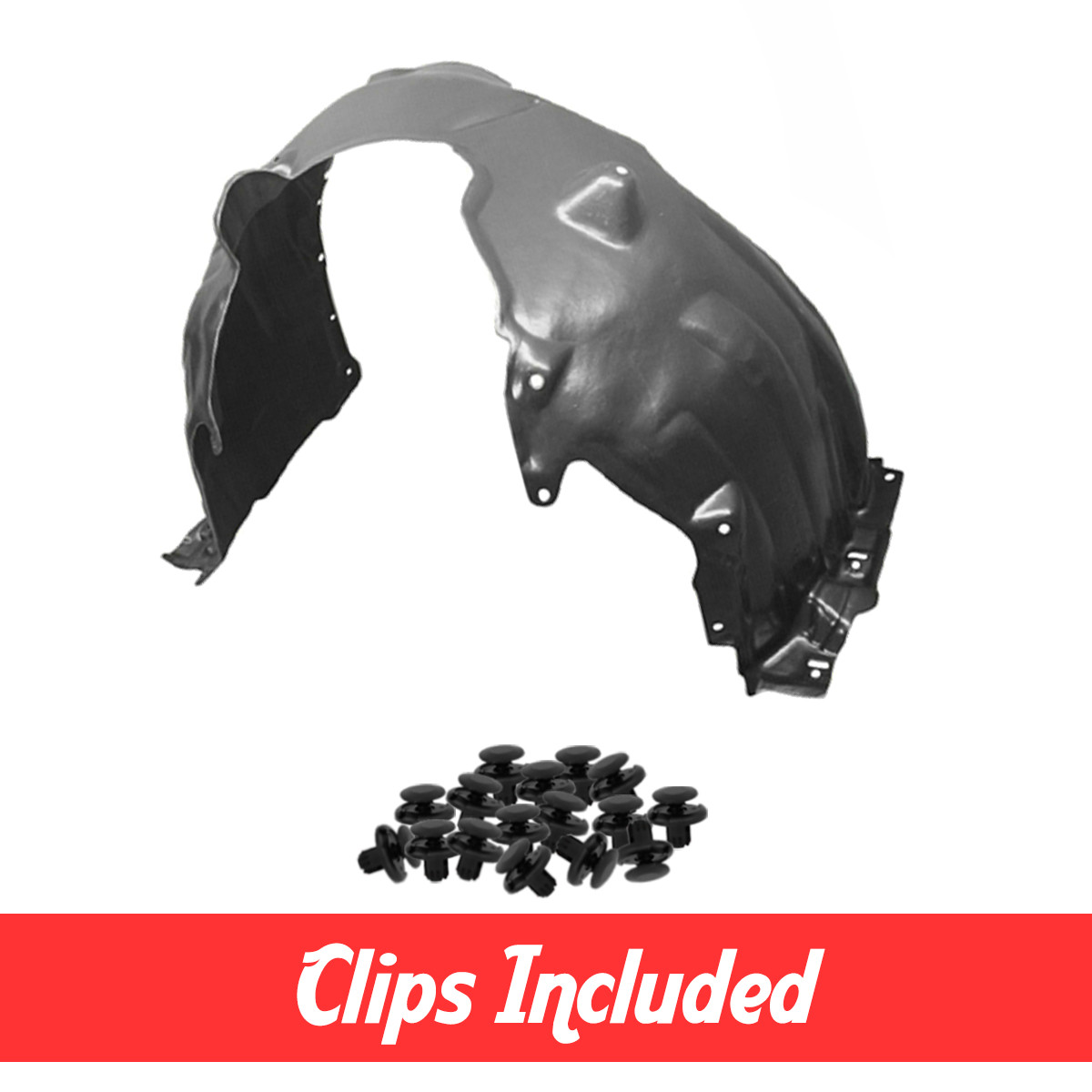 Driver Side Fender Liner w/ Clips For 2018-2024 Toyota Camry L LE XLE TO1248227