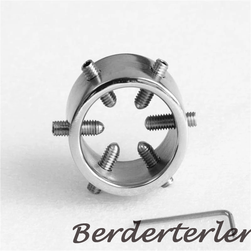 Metal Scrotum Lock Ring Ball Stretcher Extender Chastity Device Restraint Men