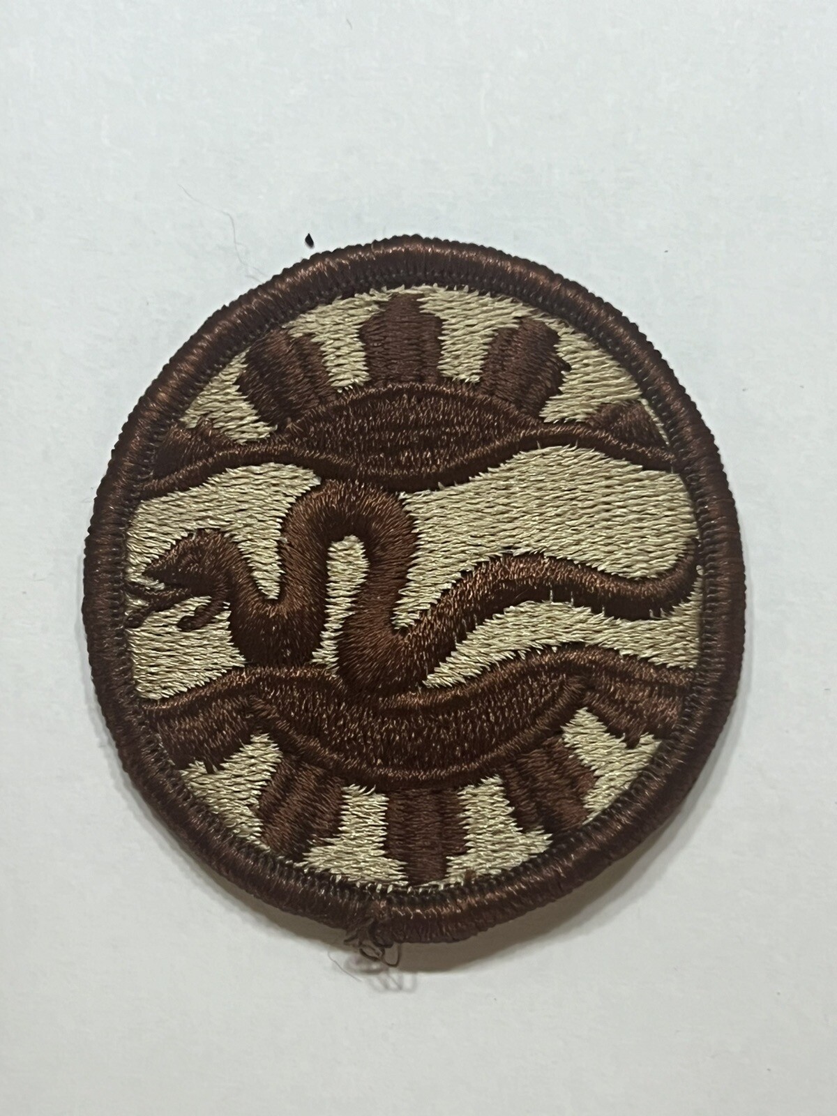116th Cavalry Brigade Patch US Army Desert Tan Merrowed Edge 2.5"