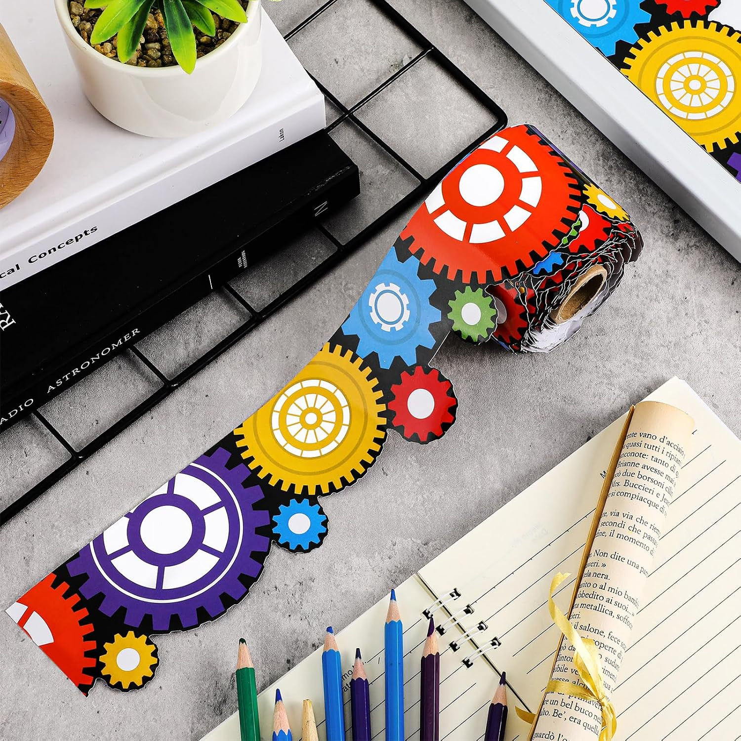 68 Ft Gears Bulletin Board Borders Engineering Science Classroom Decor for Bulle
