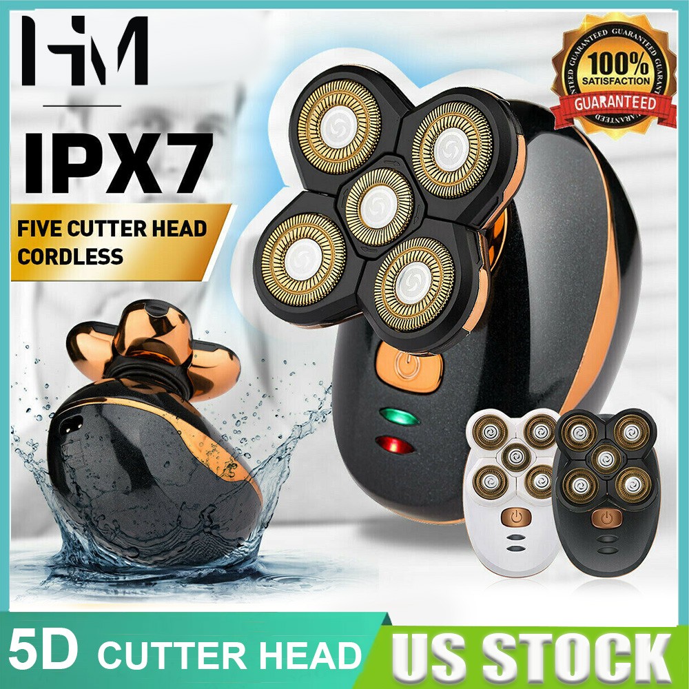 Smooth Skull Bald Head Razor, Electric Hair Remover Shaver Wet Dry Shaving Tool