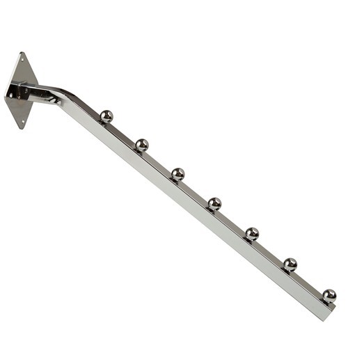 7 Ball Waterfall Hook For Wall Mount System Square Tubing 18" L Chrome 5 Pieces