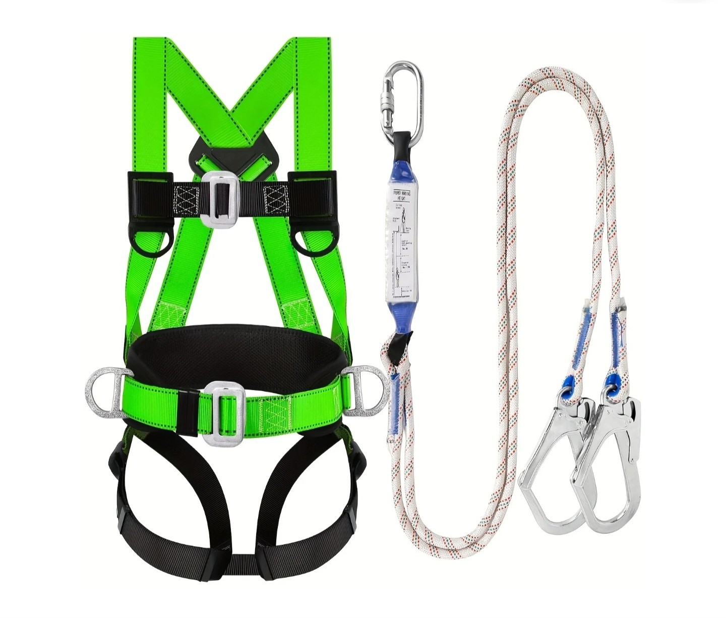 TT TRSMIMA Safety Harness Fall Protection Kit W/ Waist Pad Shock Absorbing