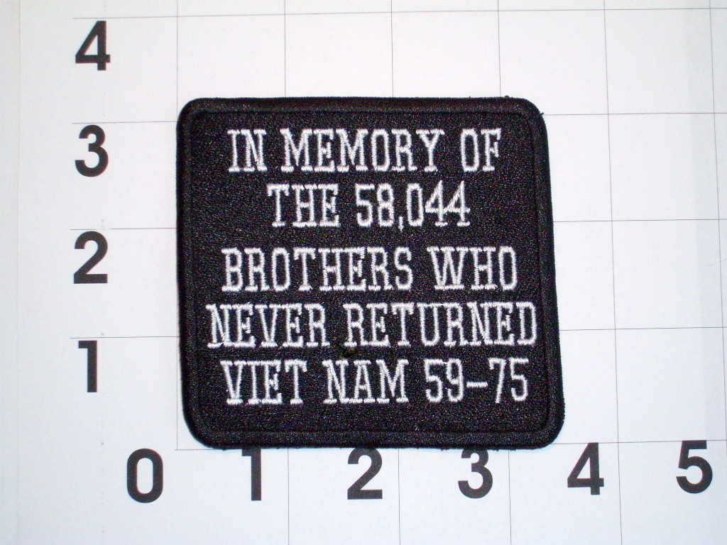 In Memory Viet Nam  Biker Vest Motorcycle Patch