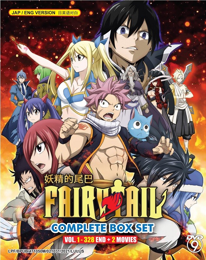 DVD Anime Fairy Tail Complete TV Series (1-328 End) +2 Movies (English Dubbed)