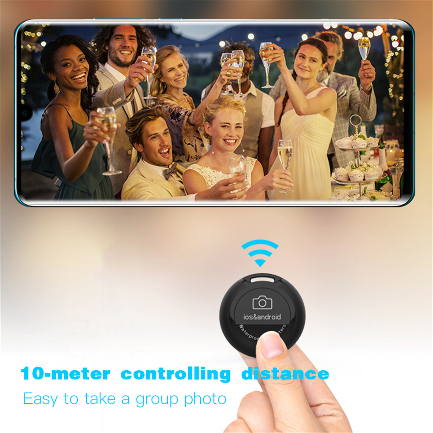 Waterproof Selfie Bluetooth Remote Control Camera Shutter For IOS Android Phone
