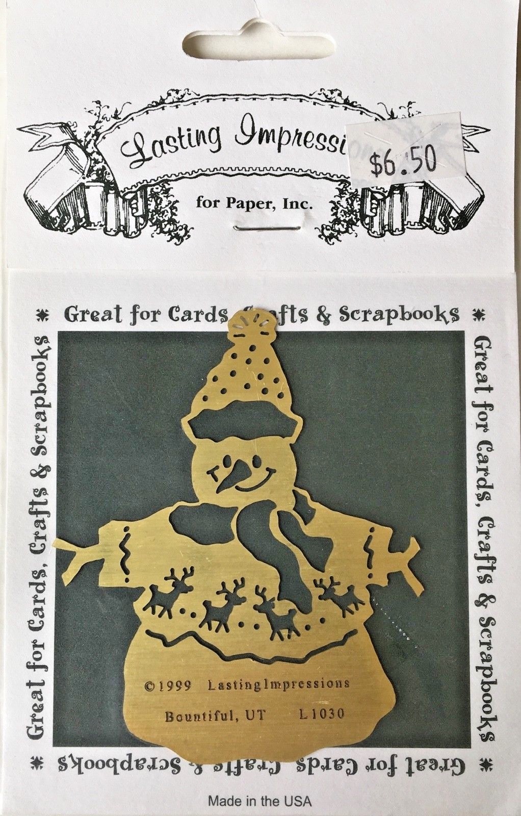 Lasting Impressions Brass Stencil - Winter/Snowman - L1030 - NEW